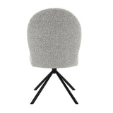 Lawton - Side Chair With Swivel Set of 2) - Gray Boucle & Black