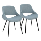 Fabrizzi - Mid-Century Modern Accent / Dining Chair (Set of 2) - Black Metal