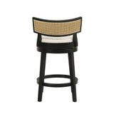 Noely - Modern Farmhouse Swivel Wood Counter Height Kitchen Bar Stool