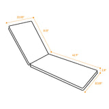 2 Piece Outdoor Chaise Lounge Cushion Set, Replacement Cushions For Patio Furniture, Flag - Red Striped