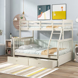 Bunk Bed With Ladder, And Safety Guard Rails