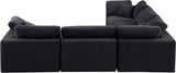 Comfy - 5 Piece Velvet Modular Corner Sectional