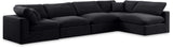 Comfy - 5 Piece Velvet Modular Sectional