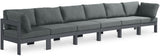 Nizuc - Outdoor Patio 6 Seat Modular Sofa With Gray Frame