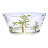 Palm Tree Acrylic Serving Bowls, Unbreakable Large Plastic Bowls
