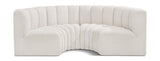 Arc - Boucle Fabric 4 Piece U-Shaped Modular Sofa