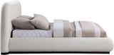 Vaughn - Linen Bed With Black Base