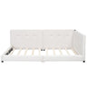 Modern Upholstered Platform Bed With USB Ports And LED Belt