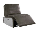 Metier - Power Motion Recliner - Gray Top Grain Leather & Aluminum