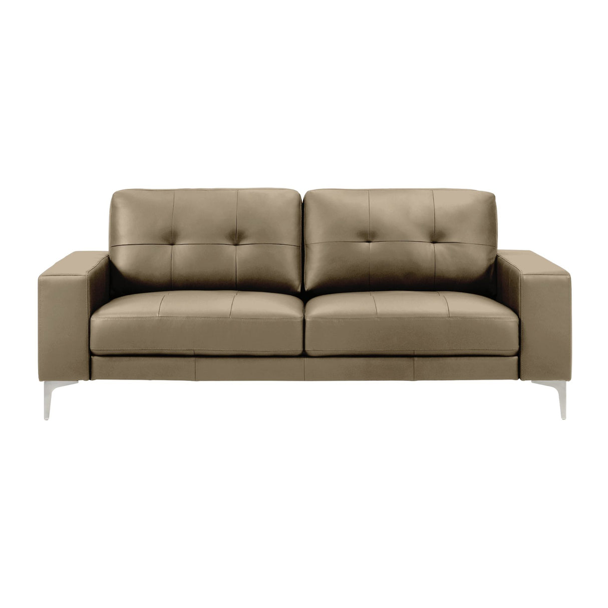 Faelin - Leather Sofa With Tufted Back