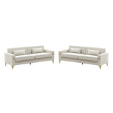 2 Pieces Sofa Sofa Set With Removable Cushions For Home Apartment