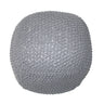 Semi Rounded Pouf, Cable Knitted, Perfect Seating