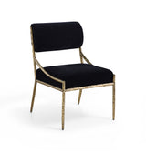 Bastille - Upholstered Dining Side Chair (Set of 2) - Brass Frame