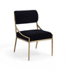 Bastille - Upholstered Dining Side Chair (Set of 2) - Brass Frame