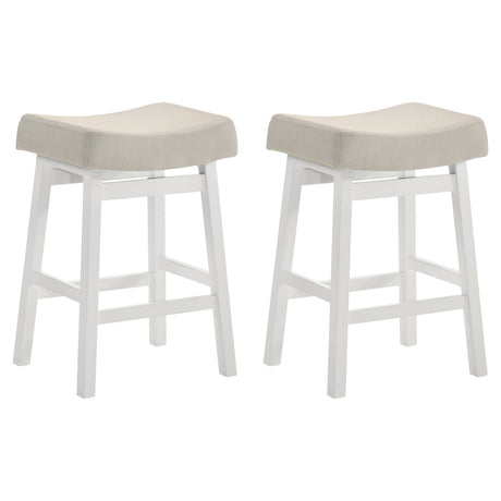 Lenon - Modern Farmhouse Wood Counter Height Kitchen Bar Stool