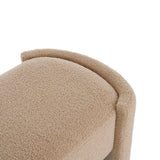 Simple Long Ottoman Bench - Light Camel