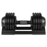 52Lbs Adjustable Dumbbell Steel And Plastic - Black
