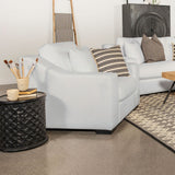 Chelan - Upholstered Sloped Arm Accent Chair - White