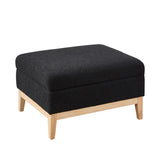 Upholstered Storage Ottoman With Reversible Lid Coffee Table, Foot Stool