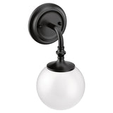 Colinet Matte black one globe bath light - (YB0561BL)