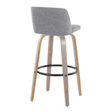 Toriano - 30" Fixed-Height Fabric Barstool (Set of 2)