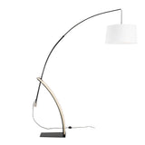 Robyn - Floor Lamp - Natural Wood And White Linen Shade