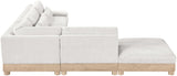 Turin - Chenille Fabric Upholstered Modular Sectional - White