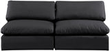 Comfy - Faux Leather Modular Armless Sofa 2 Seats