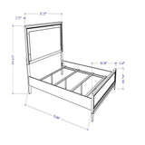 Almera - 5 Piece Bedroom Set With LED Lighting And Glitter Details