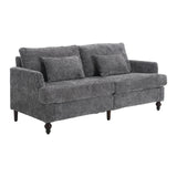 Mid Century Modern Chenille Fabric Loveseat Sofa, 2 Seat Upholstered Couch