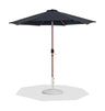 Fiji - Aluminum Patio Umbrella With Round White And Teak Base