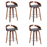 Sonia - 26" Counter Height Swivel Bar Stool - Walnut Wood
