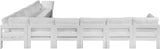 Nizuc - Outdoor Patio 10 Piece Modular Sectional With White Frame