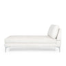Fabric Upholstered Chaise Lounge With Iron Bracket Legs
