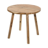 Round Dining Table, Solid Wood - Natural Wood / Brown
