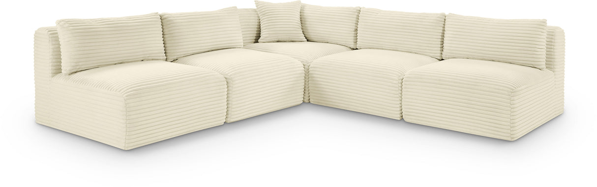 Shaggy - 5 Piece Modular Corner Armless Sectional