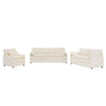 Modern Sofa Set With Double Layer Cushion And Side Storage Pockets