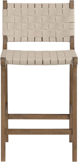Entwine - Vegan Leather Upholstered Counter Stool - Painted Brown