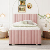 Upholstered Design Platform Bed With Trundle