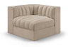Rummi - Velvet Performance Fabric Upholstered Modular Corner Chair