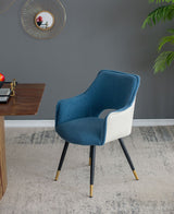 Side Chair, Living Room Bedroom Kitchen Vanity Accent Chair (Set of 2) - Blue