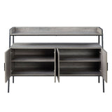 Samiya - TV Stand - Gray Oak & Black