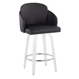 Cinch - Contemporary Fixed-Height Swivel Counter Stool (Set of 2) - White Wood