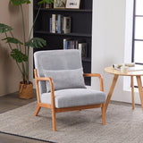 Accent Arm Chair With Pillow Upholstered