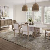 Slip Covered Settee With Casters - Beige