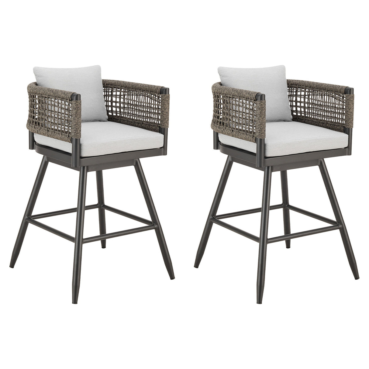Alegria - Outdoor Patio Swivel Bar Stool Set