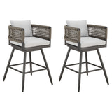 Alegria - Outdoor Patio Swivel Bar Stool Set