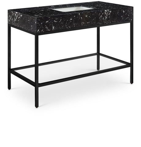 Marmo - Engineered Marble Bathroom Vanity With Black Base