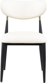 Ronda - Vegan Leather Upholstered Dining Side Chair - Black Legs