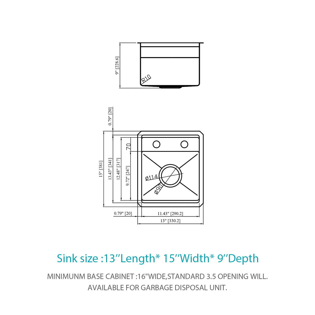 Undermount Bar Sink With Folding Faucet